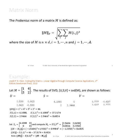 Matrix Norm-1 | PDF