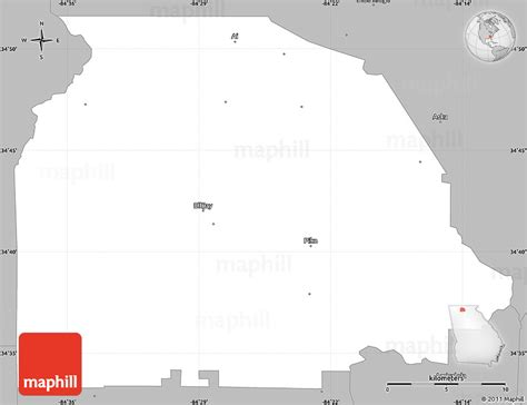 Gray Simple Map of Gilmer County