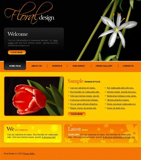 Flowers Website Template #17350