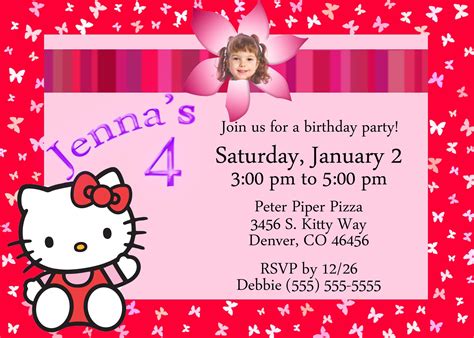 Free Hello Kitty Birthday Invitation Template