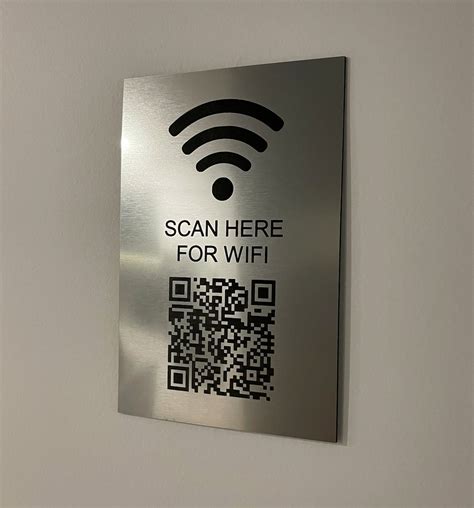 Wifi QR Code Scan to Connect Self Adhesive Sign Scan for - Etsy