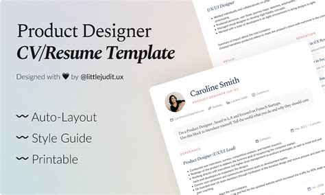 CV / Resume Template | Figma