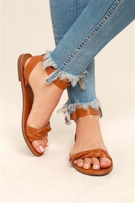 Cute Tan Sandals - Braided Sandals - Ankle Strap Sandals - Lulus