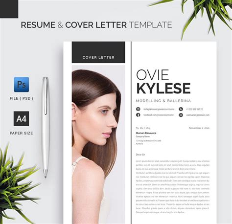 Resume & Cover Letter Template 1.44 Resume Template | Resume cover letter template, Cover letter ...
