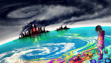 Yuumei, Colorful, Digital Art, Environment, Pollution Wallpapers HD / Desktop and Mobile Backgrounds