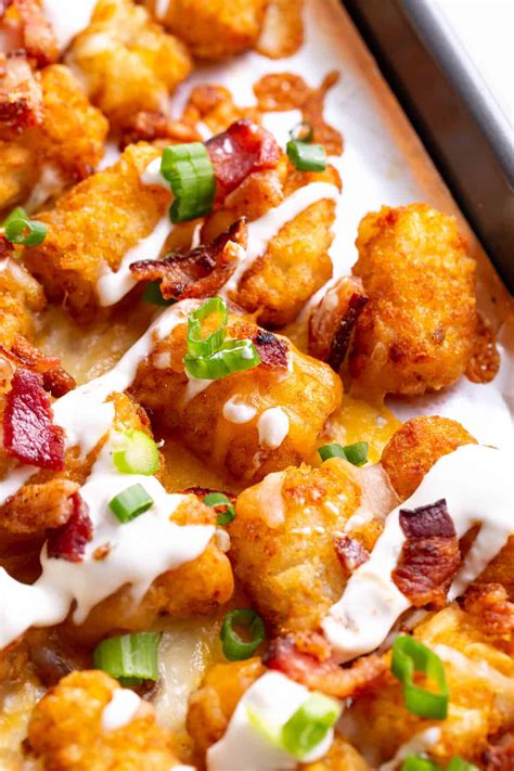 Cheesy Loaded Tater Tots Recipe | All Things Mamma