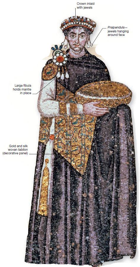 Imperial purple Emperor Justinian wears a long mantle colored from large quantities of ...