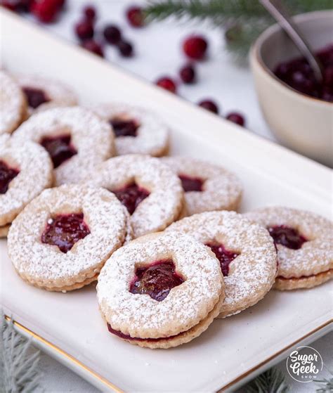 Traditional Linzer Cookies With Cranberry Jam – Sugar Geek Show