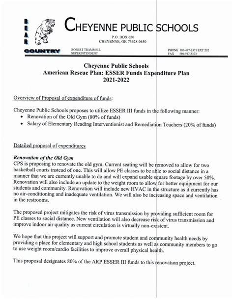 ESSR III Public Comment Report | Cheyenne Public Schools