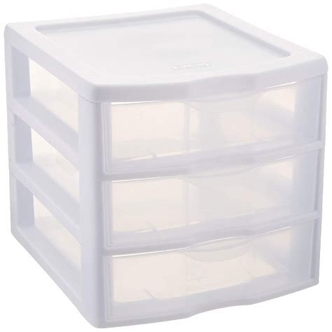 Sterilite Clearview 3 Storage Drawer Organizer | Plastic storage ...