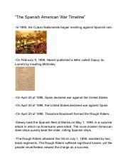 The Spanish-American War: Timeline, Battles, and Annexation of | Course Hero