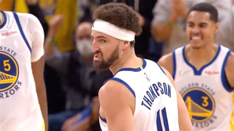 Klay Thompson Threw Down A Massive Dunk On Two Cavs