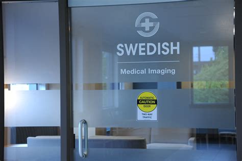 Frosted glass door, Logo, Swedish Medical Imaging, Caution… | Flickr