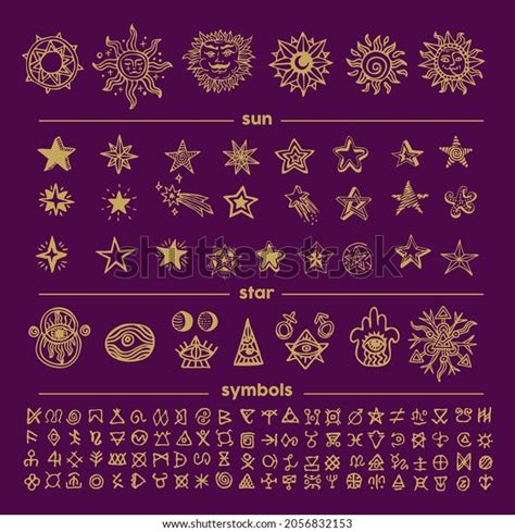 Collection Various Occult Symbols Stock Vector (Royalty Free ...