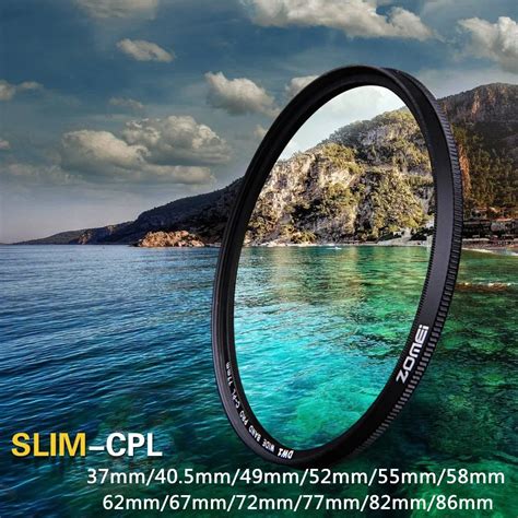 ZOMEI Ultra Slim AGC Optical Glass PRO CPL Circular Polarizing Polarizer Camera Lens Filter 49 ...