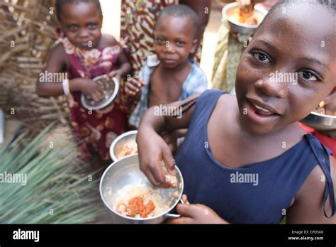 Happy African Kids Eating