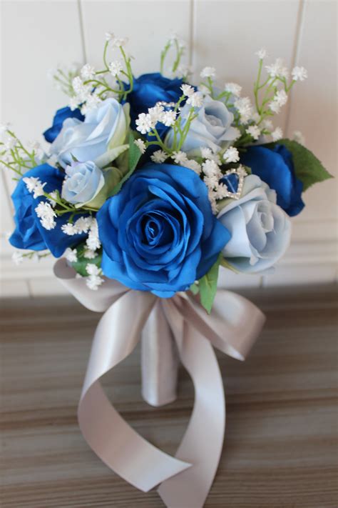 Blue Roses Bouquet Wedding