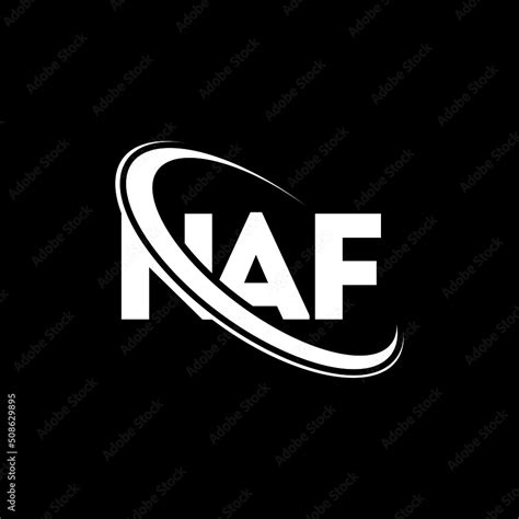 NAF logo. NAF letter. NAF letter logo design. Intitials NAF logo linked with circle and ...