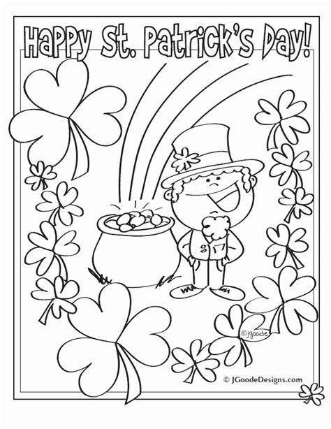 Kindergarten St Patrick's Day Coloring Pages