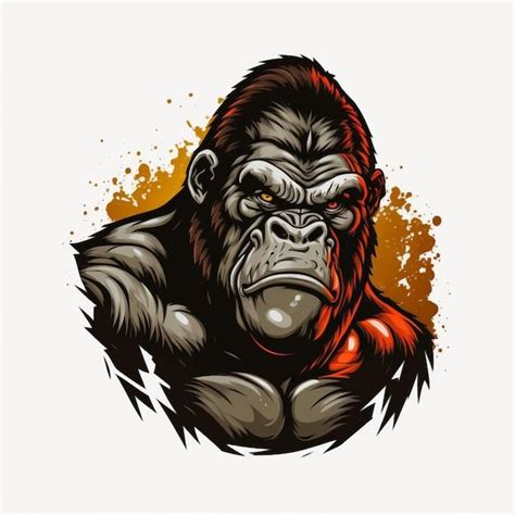 Ilustración de vector de logotipo de gorila | Foto Premium | King kong ...