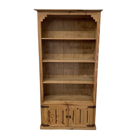 Rustic Pine Bookshelf Made in Mexico | Chairish