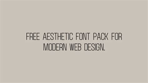 Free Aesthetic Font Pack.