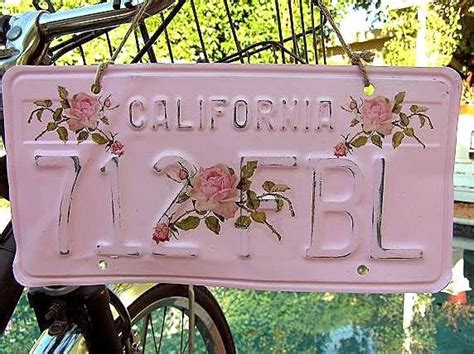 Pink number plate from America | Old license plates, Pink, Shabby chic