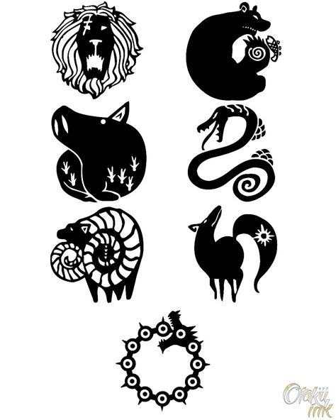 The Seven Deadly Sins: Cosplay Temporary Tattoos by Otaku Ink | Tatuaje ...