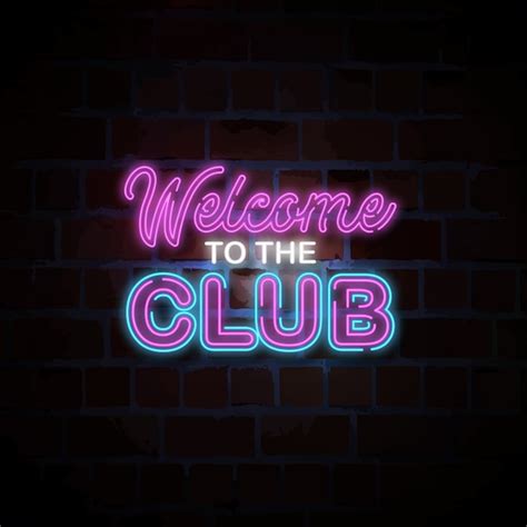 Premium Vector | Welcome to the club neon sign illustration