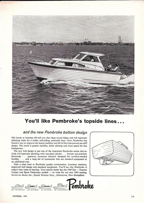 1964 Pembroke Boat Ad- Nice Photo