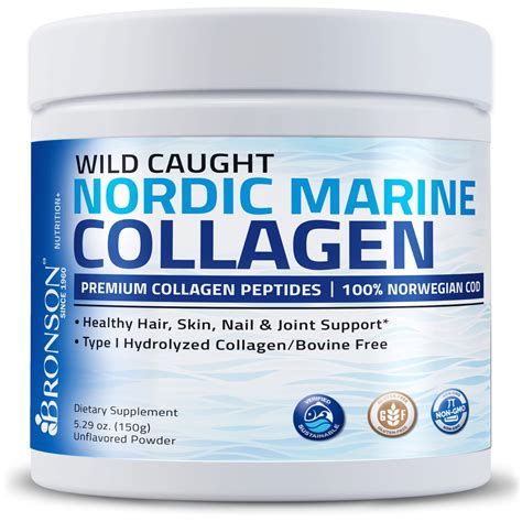 Marine Collagen Peptides Powder 100% Nordic Norwegian Cod Verified ...