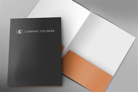 Front & Inside Corporate Folder Mockup Template (Free PSD)