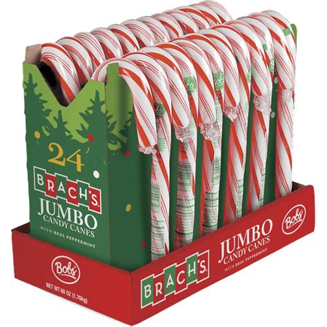 Brach's Red & White Giant Christmas Candy Cane, 24 Count - Walmart.com ...