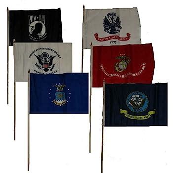 Amazon.com : Set of 5 Branches Military 3'x5' Double Sided Polyester Flags: Army, Air Force, EGA ...
