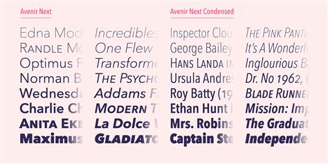 Avenir next font family facts - lawpassa