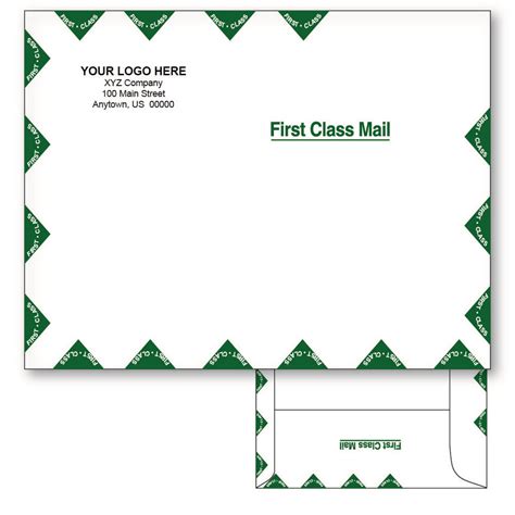 Custom Printed 10" x 13" 1st Class Catalog Envelopes, White Wove, 28 lb, Standard Flap (Box of 500)