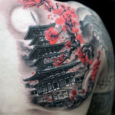 50 Epic Japanese Temple Tattoo Designs for Men [2023 Guide]