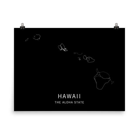 Hawaii State Road Map // Art Print from Clark Street Press