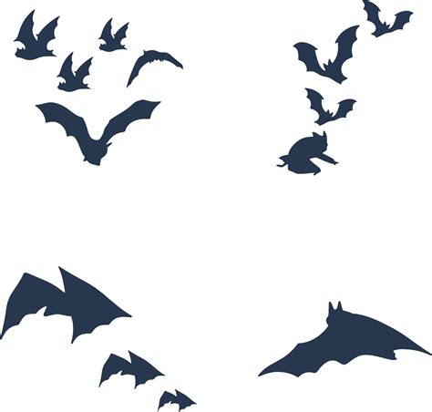 Set of Halloween Bat Silhouette Illustration. Isolated Vector. 34216918 Vector Art at Vecteezy