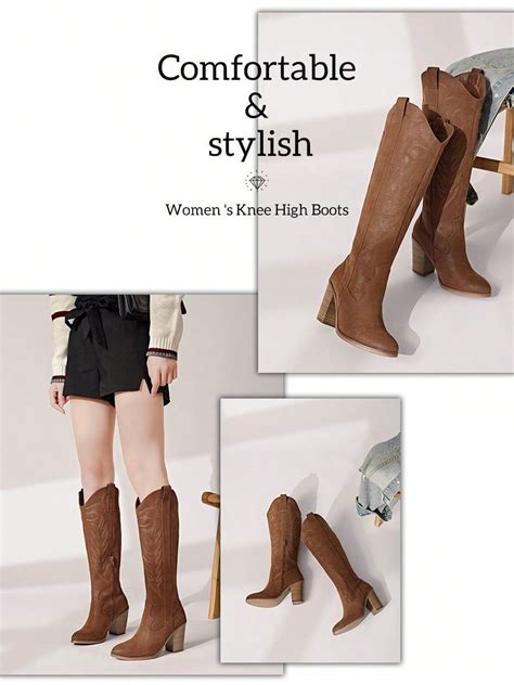 Women'S Cowboy Knee High Boots, Western Boots Cowgirl Boots For Women ...