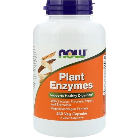 Plant Enzymes - Now Foods 240 Veg Capsules - Nutravit