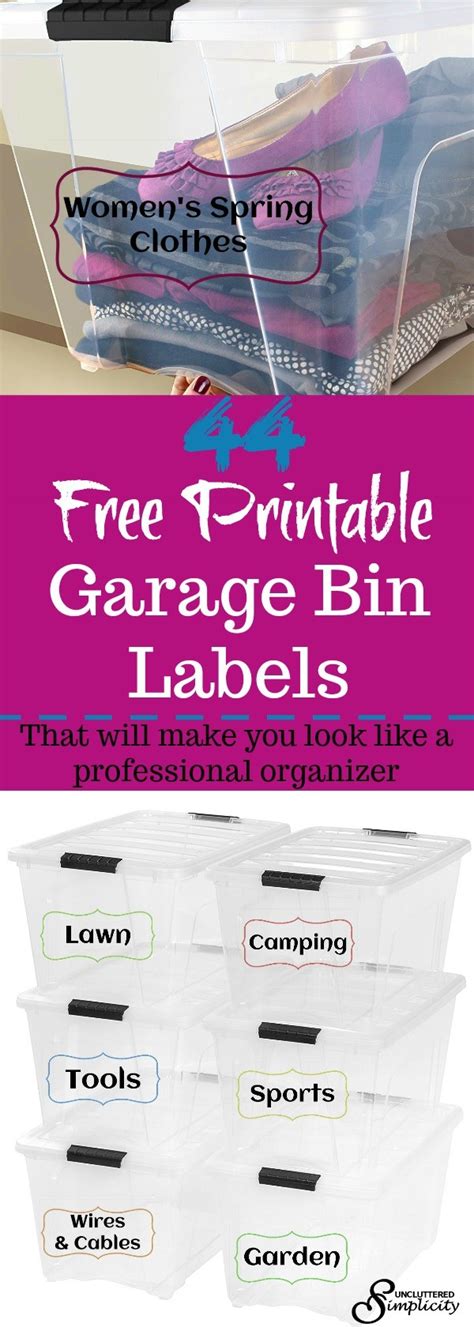 Printable Storage Bin Labels - Printable Word Searches