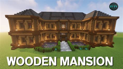 Building a LARGE WOODEN MANSION in Minecraft - TUTORIAL (PART 2) - YouTube