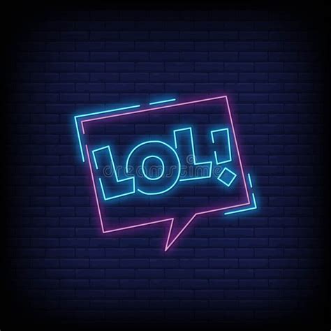 Lol Neon Signs Style Text Vector Stock Vector - Illustration of element ...