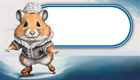 Hamster Digital Drawing Ice Skating Free Stock Photo - Public Domain Pictures