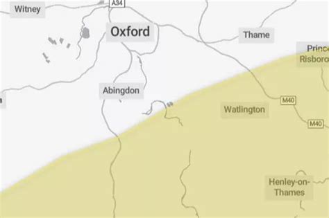 New Met Office weather warning for Oxfordshire as thunderstorms set to ...