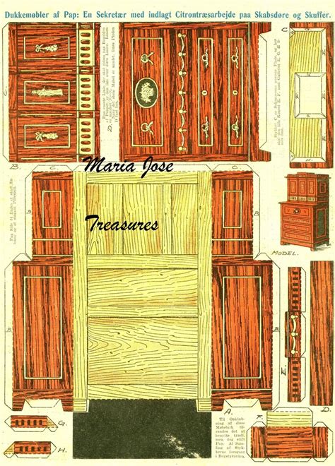 Vintage Paper Doll House Furniture Cut Outs Digital Download - Etsy
