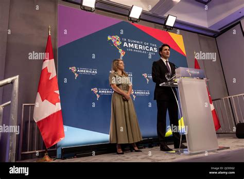 Summit of the Americas conference. Justin Trudeau, Prime Minister of ...