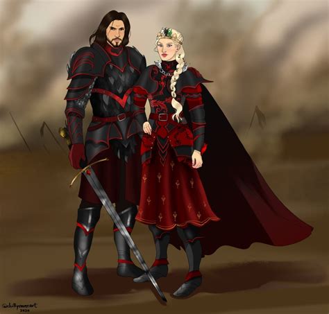 Daenerys Targaryen and Jon Snow in Armour, an art print by chillyravenart - INPRNT