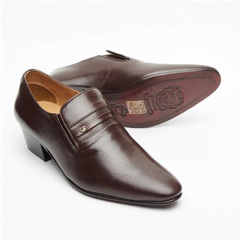 LUCINI Lucini Formal Men Brown Leather Formal Heels Lace-Up Shoes Wedding Office - Mens from ...